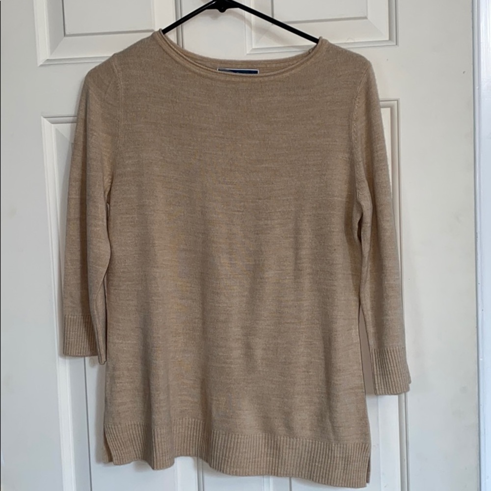 Tan Karen Scott petites sweater. NWT